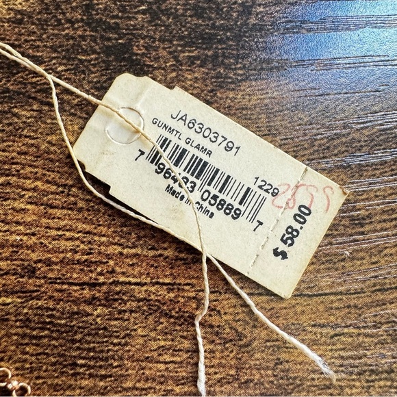 NWT Fossil Rose Gold Tone Gray Faceted Pendant 23” Necklace - Picture 4 of 10